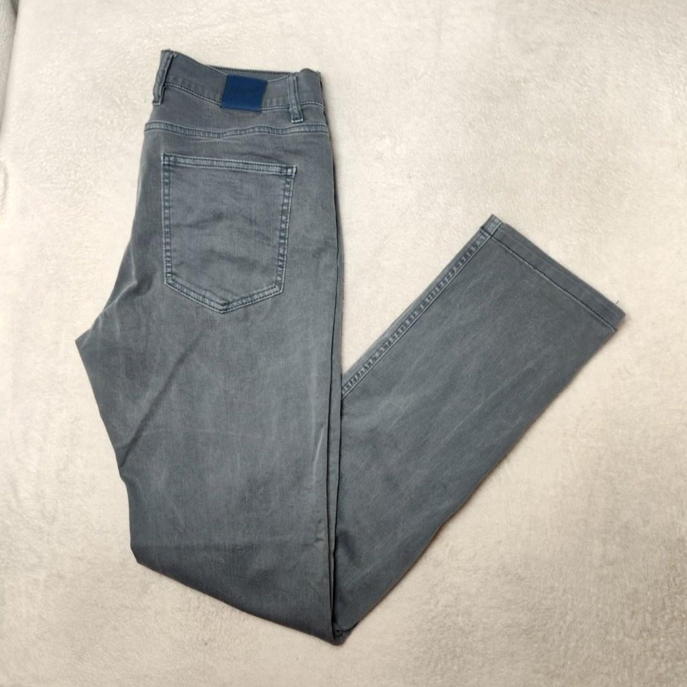 Mugsy Jeans Mens 36x36 Gray Logans Straight Stretch Medium Wash Denim Work